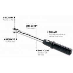 Clé dynamométrique EXPERT 3/8'' 1050Nm