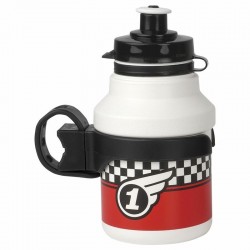 Bidon POLISPORT 350ml Race+ Rotative Holder blanc bouchon à clipser
