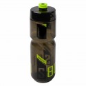 Bidon POLISPORT 700ml S800 clair noir/Lime vert bouchon à visser