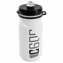 Bidon POLISPORT 600ml C600 blanc/noir bouchon à clipser