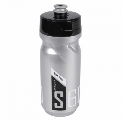 Bidon POLISPORT 600ml S600 argent/noir/blanc bouchon à visser