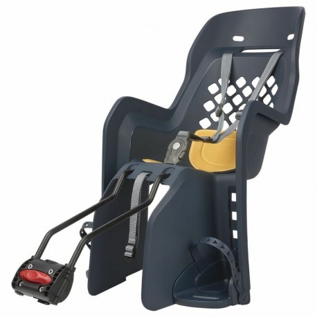 Siège de vélo arrière POLISPORT Joy FF 29" fixation cadre  denim/jaune