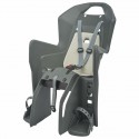 Siège de vélo arrière POLISPORT Koolah CFS fixation portebagages  gris charbon/beige