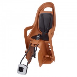 Siège de vélo arrière POLISPORT Groovy Maxi FF 29" fixation cadre  caramel/noir