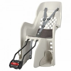 Siège de vélo arrière POLISPORT Joy FF 29" fixation cadre  crème/gris foncé