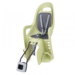 Siège de vélo arrière POLISPORT Groovy Maxi FF 29" fixation cadre  vert clair/gris foncé