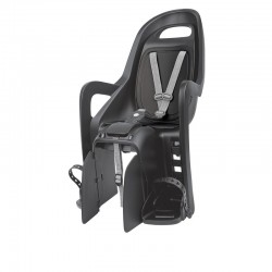 Siège de vélo arrière POLISPORT Groovy Maxi CFS fixation portebagages  noir/gris foncé