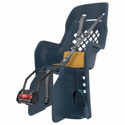 Siège de vélo arrière POLISPORT Joy FF fixation cadre  denim/jaune