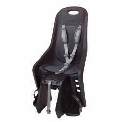 Siège de vélo arrière POLISPORT Bubbly Maxi fixation portebagages  noir/gris foncé