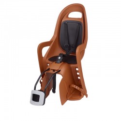 Siège de vélo arrière POLISPORT Groovy Maxi FF fixation cadre  caramel/noir