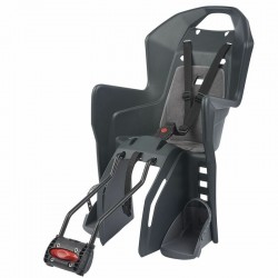 Siège de vélo arrière POLISPORT Koolah 29" fixation cadre  gris foncé/argent