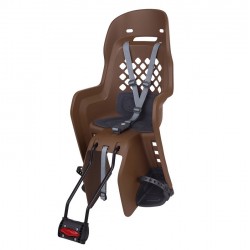 Siège de vélo arrière POLISPORT Joy FF 29" fixation cadre  marron/gris foncé