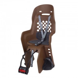 Siège de vélo arrière POLISPORT Joy FF fixation cadre  marron/gris foncé