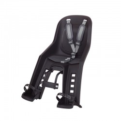 Siège de vélo avant POLISPORT Bubbly Mini Plus fixation tube de direction  noir/gris foncé