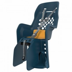 Siège de vélo arrière POLISPORT Joy CFS fixation portebagages  denim/jaune