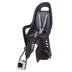 Siège de vélo arrière POLISPORT Groovy Maxi FF 29" fixation cadre  noir/gris foncé