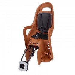 Siège de vélo arrière POLISPORT Groovy RS+ fixation cadre  caramel/noir