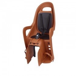 Siège de vélo arrière POLISPORT Groovy Maxi CFS fixation portebagages  caramel/noir