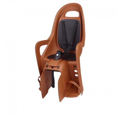 Siège de vélo arrière POLISPORT Groovy Maxi CFS fixation portebagages  caramel/noir
