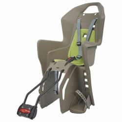 Siège de vélo arrière POLISPORT Koolah 29" fixation cadre  marron/vert