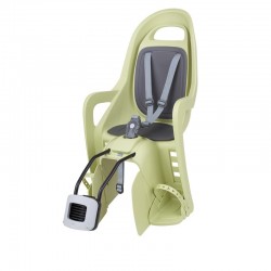 Siège de vélo arrière POLISPORT Groovy Maxi FF fixation cadre  vert clair/gris foncé