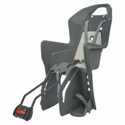 Siège de vélo arrière POLISPORT Koolah 29" fixation cadre  gris charbon/beige