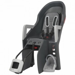 Siège de vélo arrière POLISPORT Guppy Maxi+ RS fixation cadre  gris foncé/argent
