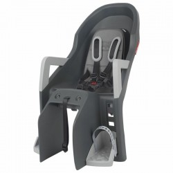 Siège de vélo arrière POLISPORT Guppy Maxi+ CFS fixation portebagages  gris foncé/argent