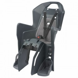 Siège de vélo arrière POLISPORT Koolah FF fixation cadre  gris foncé/argent