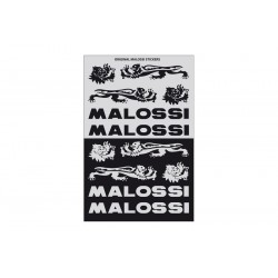 Planches d'autocollants MALOSSI noir/argent  par 3