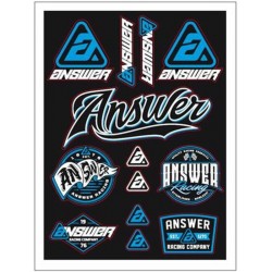 Planche de stickers ANSWER 240x239mm  13 logos prédécoupés