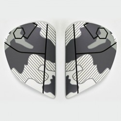 Plaques pivot ARAI Super AdSis J (LRS) Command White pour casque Rebel