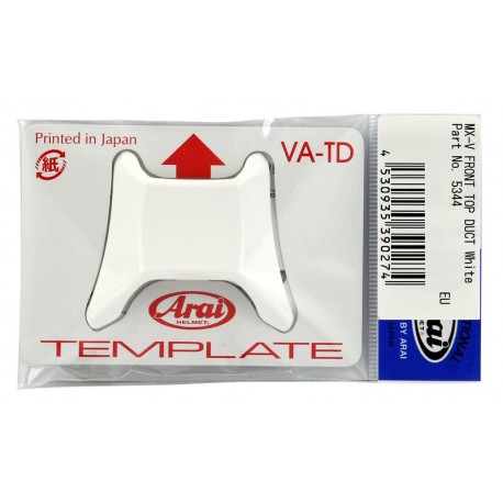 Ventilation supérieure centrale avant ARAI Front Top Duct White pour casque MX V