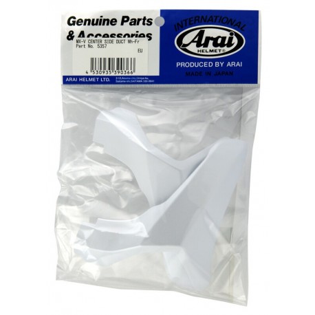 Ventilations arrières latérales supérieures ARAI Center Side Duct frost white pour casque MX V