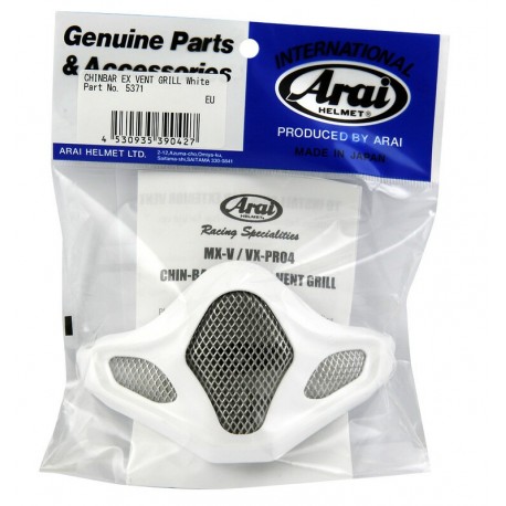 Ventilation menton ARAI grille extérieure White pour casque MX V