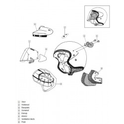 Coussin joue SZ LIGHT ARAI casque jet clair 20mm