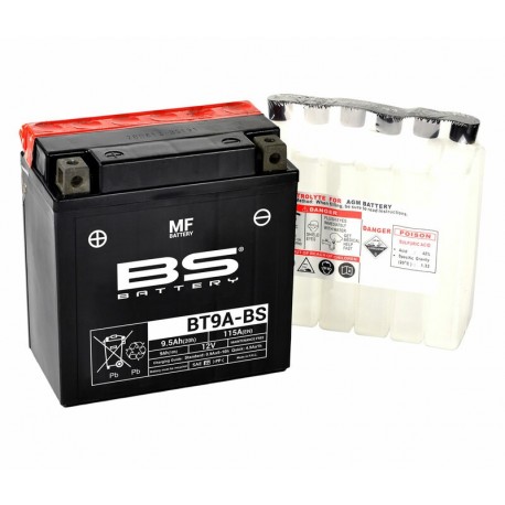 Batterie moto BS BATTERY Haute-performance 12 Volts YT9A-BS BT9A