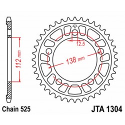 Couronne JT SPROCKETS aluminium Ultra Light 1304   525