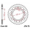 Couronne JT SPROCKETS aluminium Ultra Light 75   520 1