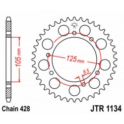 Couronne JT SPROCKETS acier standard 1134   428