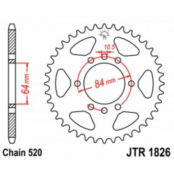 Couronne JT SPROCKETS acier standard 1826   520