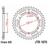 Couronne JT SPROCKETS acier standard 1870   428 0