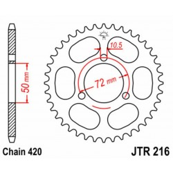 Couronne JT SPROCKETS acier standard 216   420