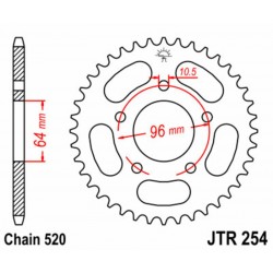Couronne JT SPROCKETS acier standard 254   520