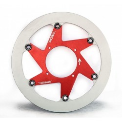 Disque de frein BERINGER Aeronal fonte flottant rouge   K14LGRF
