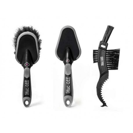 Kit 3 brosses de nettoyage moto MUC OFF