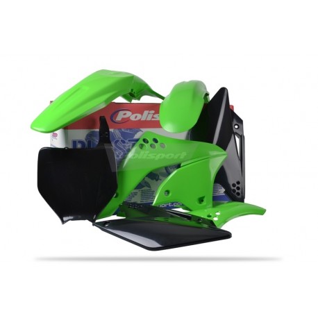 Kit plastique moto POLISPORT KAWASAKI KXF 250 2006 à 2008