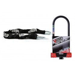 Kit antivol moto homologué VECTOR chaine + antivol U SUPER MAX MC XXXL