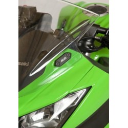 Caches orifice rétroviseur R&G RACING noir KAWASAKI NINJA 300 / ZX-6R 636 / NINJA 250SL / ZX250R NINJA