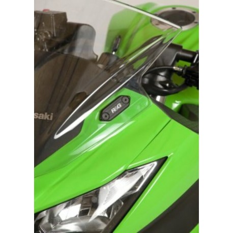 Rétroviseurs Moto Pliables Noir - Paire Compatible Kawasaki Ninja 300, 250, ZX6R, 636, EX300, EX400 (2011-2021)